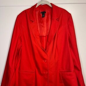 Lane Bryant Red Ponte Blazer
